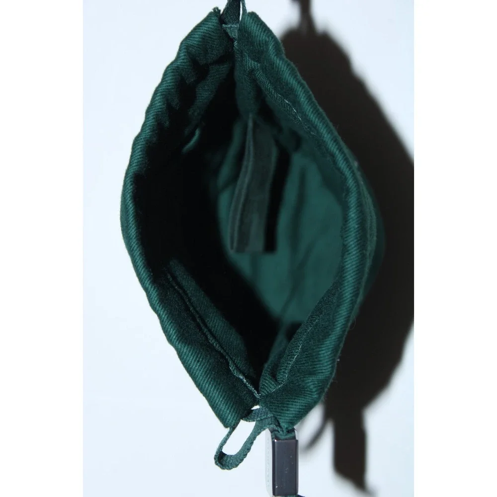 Boucheron 5x5x3 Dark Green Round Cotton Jewelry Storage Bag